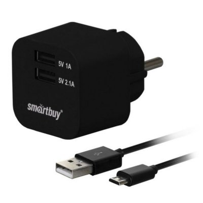 Smartbuy   Volt Combo 2xUSB 3.1A + MicroUSB SBP-2050 Black