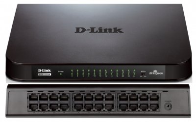  D-Link (DGS-1024A/A1A) 24- 10/100/1000BASE-T Layer 2 unmanaged Gigabit Switch, 16K M