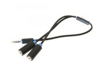 Prolink 3.5 St pl - 2 x 3.5 St skt, 30cm ( 3.5mm Stereo )