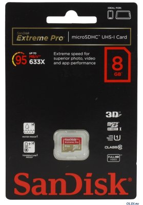   MicroSDHC 8Gb SanDisk Class10 Extreme Pro