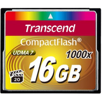   Compact Flash Card 16GB Transcend 600x TS16GCF600