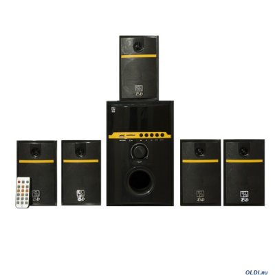  T&D TDE 376 5.1 MP3 system, 75W, Sat-5x12W, SW-25W RMS, 45-20000Hz, S/N -60dB (SW, Sat- 