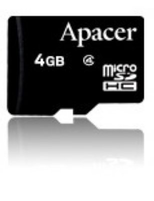    Apacer microSDHC 4Gb Class 4 (AP4GMCSH4-RA)