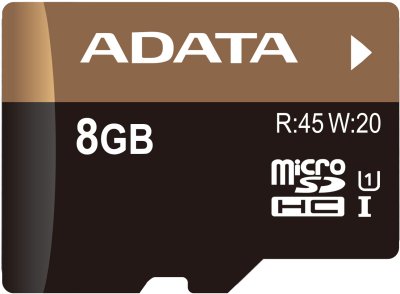   ADATA MicroSDHC 8GB Class 10 Premier Pro UHS-I U1 + SD adapter