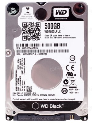   2.5" 500.0 Gb WD5000LPLX Black, SATA III (32mb, 7200rpm, 7mm)