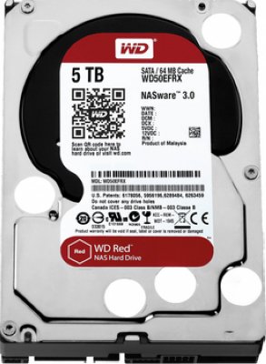    3,5" 5000Gb Western Digital (WD50EFRX) 64Mb IntelliPower SATA3 Red