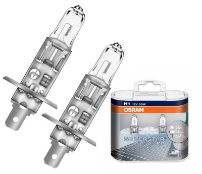  OSRAM H1 55W P14.5s Silverstar 2.0 64150SV2 DUOBOX (2 )