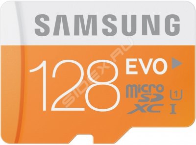   Samsung EVO MB-MP128DA/RU microSDHC Memory Card 128Gb Class10UHS-I U1+ microSD-- SD Ada