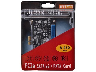  PCI-E ST-Lab A450 RAID 2xSATA600 + 1xATA133 Retail