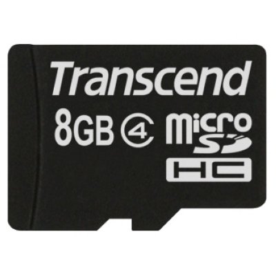   MicroSDHC 8GB Transcend Class4 no Adapter (TS8GUSDC4)