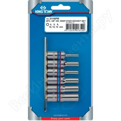     3/8", TORX -,  4- 14, 6  KING TONY 3116PR