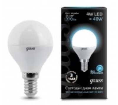   Gauss LED Globe 4W E14 4100K EB105101204