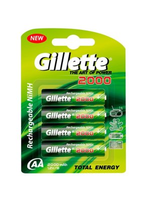  Gillette Rechargeable 2000mAh 4 AA