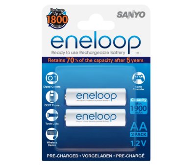  SANYO Eneloop 1900 mAh 2 AA