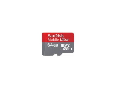   Sandisk microSDXC UHS-I 64GB bi-colored Card + SD Adapter + Media Manager