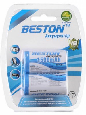  C - BESTON R14 1500 mAh NiCd (2 )