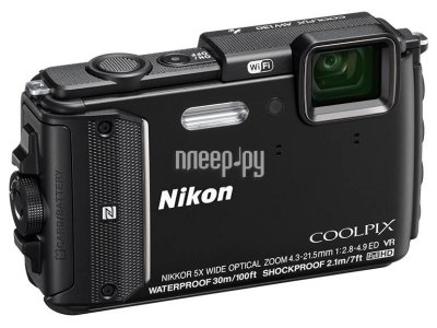  Nikon Coolpix AW130 Black (16Mp, 5x zoom, SD, USB, 3", GPS+, ) (