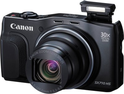  Canon PowerShot SX710 HS (Black) (20.3Mpx, 25-750mm, 30x, F3.2-6.9,JPG,SDXC,3.0",WiFi, NFC,US