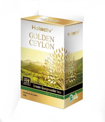  HELADIV GOLDEN CEYLON GREEN GUN POWDER TEA  , 250 