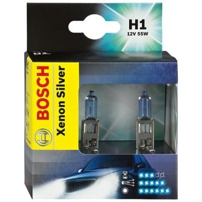   BOSCH H1 Xenon Silver 12V 55W,  2 , 1987301080