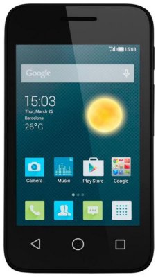  Alcatel One Touch 4009D PIXI3 Dual Sim (Volcano Black)