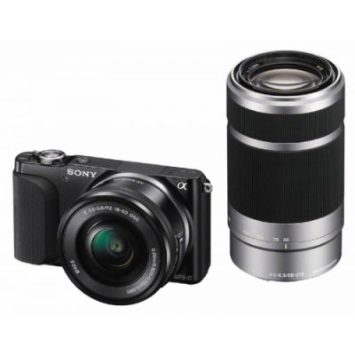  Sony Alpha ILCE A5000YB black 20.1Mpix 16-50mm / 55-210mm 3" SDXC SDHC   