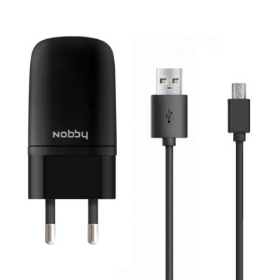 NOBBY   Energy USB 1A + microUSB SC-001 Black