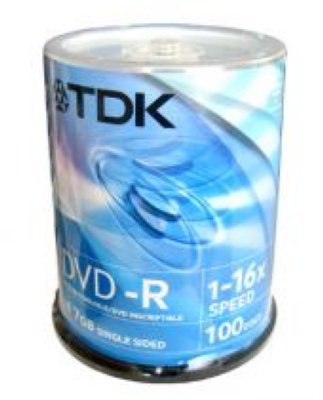 DVD+R TDK 4.7 , 16x, 100 ., Bulk, (ZPDVD+R47SD100ED),  DVD 