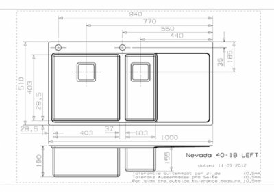   REGINOX Nevada 40x18 LUX OKG right (c/box) L