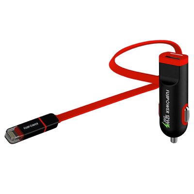   Fujipower USB 2.4A + micro Lightning FPMCHUSBMAPLT2RED Red