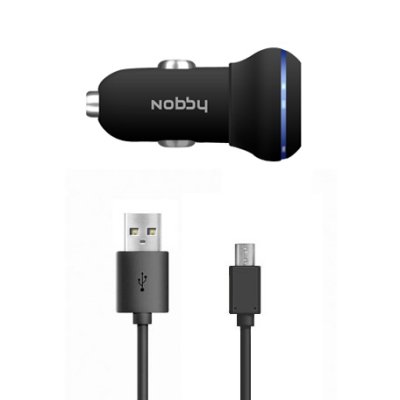   Nobby Energy USB 1A + microUSB AC-001 Black