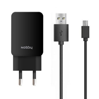   Nobby Energy SC-002 2USB 1A/2A +  MicroUSB Black