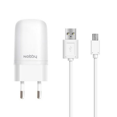   Nobby Energy USB 1A + microUSB SC-001 White