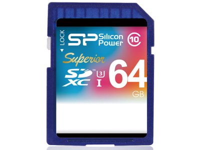   64Gb - Silicon Power eXtended Capacity UHS-I(3) Superior - Secure Digital SP064GBSDXCU3