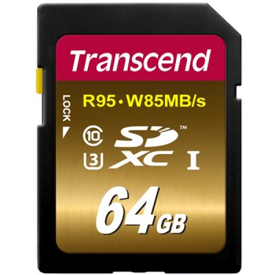   64Gb - Transcend High-Capacity Class 10 UHS-I(3) - Secure Digital TS64GSDU3X