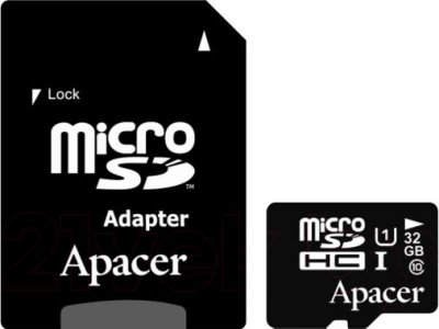   32Gb - Apacer - Micro Secure Digital HC Class 10 UHS-I U1 AP32GMCSH10U1-R  