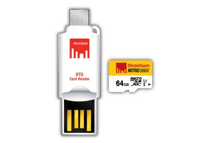   64Gb - Strontium NITRO - Micro Secure Digital HC UHS-I Class 10 SRN64GTFU1T + OTG Card