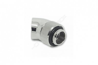 Swiftech Fitting 45 Swivel Elbow G1/4 Male / Female Lok-Sea l Chrome