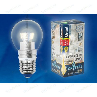   Uniel LED-CW37P-5W/WW/E14/CL ALC02SL