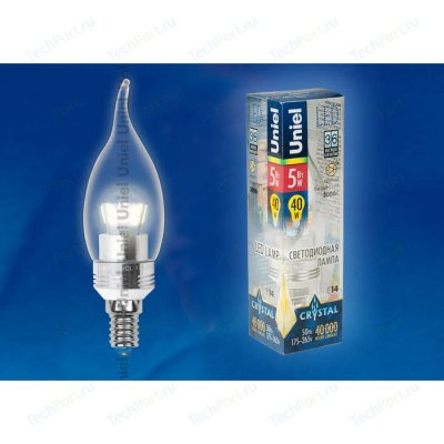   Uniel LED-CW37P-5W/WW/E14/CL ALC02SL