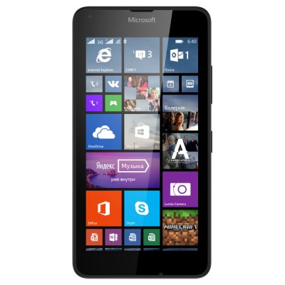  MicroSoft Lumia 640 LTE DS Black 2Sim/5"" 1280x720/1.2GHz/1GB RAM/8GB/8Mpix/0.9Mpix/3G/4G/W