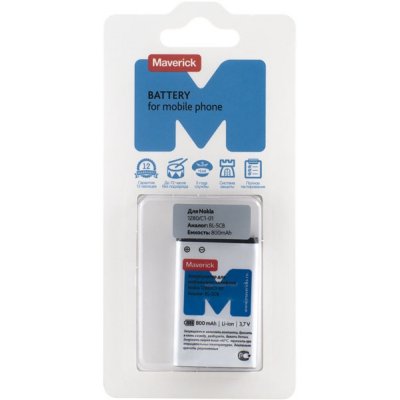  Maverick MA-N1280L (BL-5CB)  Nokia 1280/1616/1800/C1-01/C1-02, 800mAh, Li-ion