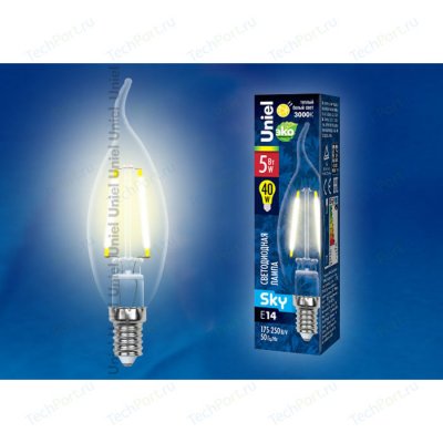   Uniel LED-C37P-5W/WW/E14/CL ALC02SL