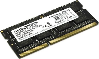   AMD R538G1601S2S-UO DDR-III SODIMM 8Gb PC3-12800 CL11 (for NoteBook)