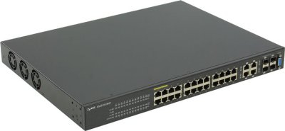 ZyXEL (GS2210-24HP)   (24UTP 10/100/1000Mbps PoE+ +4Combo 1000BASE-T/SFP)