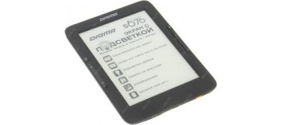   Digma S676 (Black) (6", mono,, 1024x758, 4Gb, FB2/PDF/DJVU/RTF/CHM/EPUB/JPG/BMP, m