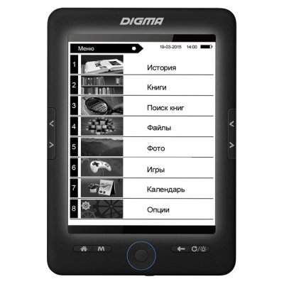   Digma R658 6" E-ink Pearl 600MHz 128Mb/4Gb/microSDHC/frontlight 