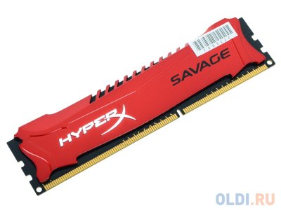   Kingston HyperX Savage DDR3 4Gb, PC12800, DIMM, 1600MHz (HX316C9SR/4) CL9 [Retail