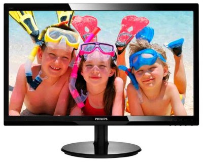  24" Philips 246V5LHAB/00 gl.Black WLED, 1920x1080, 5ms, 250 cd/m2, 1000:1 (DCR 10M:1), D-Sub