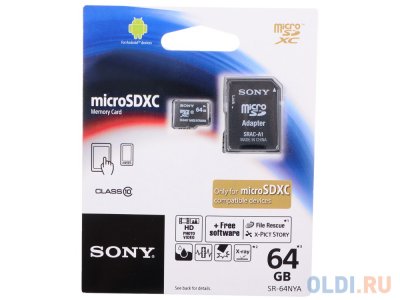   MicroSDHC 64GB Class10 Sony +  (SR64NYAT)